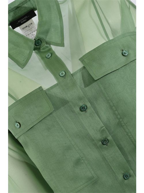 Camicia WKDCOLOMBA in organza di seta Verde WEEKEND MAX MARA | 2615261012600063